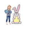 Advanced Graphics Easter Bunny with Egg Sign Board Life Size