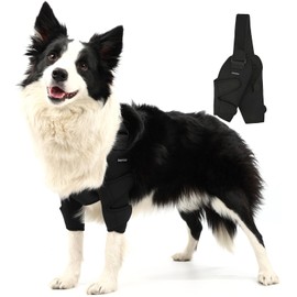 Jaynuier Dog Elbow Brace Pet Recovery Suit Taper Collar Alternative for Dogs Elbow Dysplasia Canine Elbow Wrap for Shoulder Dislocation, Pressure Sores, Elbow Injury and Arthritis