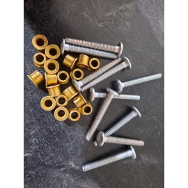 Huck Peterbilt 379 Hucks & Collars - 1/4" std Flange Collars USA - Pack of 100