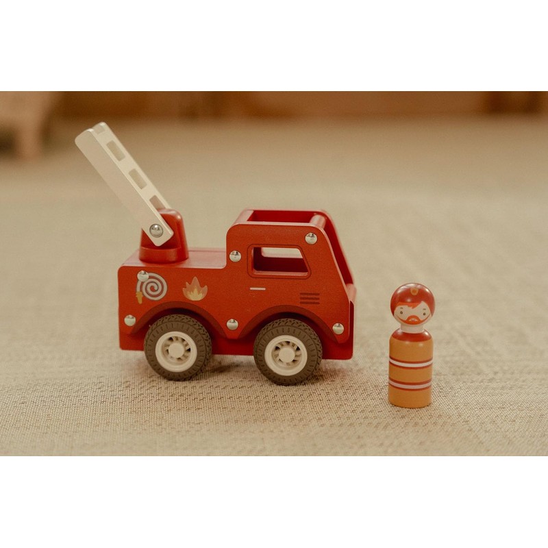 Little Dutch 2528 Wooden Fire Engine Red