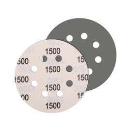 JatilEr 5 Pcs 125mm Sanding Discs Grit 1500, 8 Hole Wet and Dry Sanding Disc Round Hook and Loop Sanding Disc Orbital Sanding Discs Sandpaper for Wood, Metal and Jewelry Car Polishing