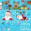 LONGTEN Christmas Windows Static Stickers Clings Santa Claus Snowman Deer