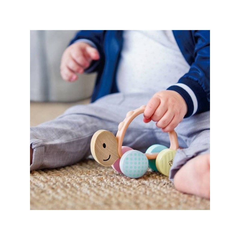 Hape Racing Turtle Rike Rolling Toy with Teether from 10