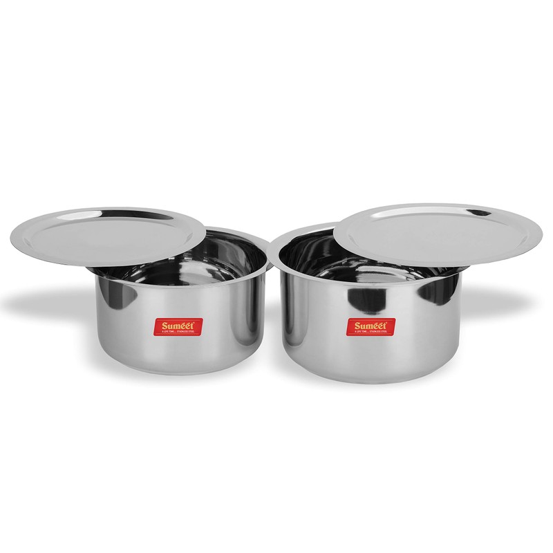Sumeet Stainless Steel Cookware Set With Lid, 5.2 LTR to