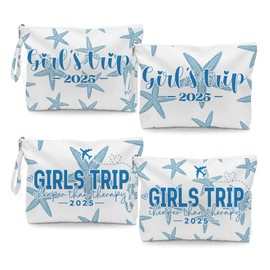 Fokongna 4PCS Girls Trip Gifts Favors Starfish Wet Bag Wet Dry Bag Beach Bag for Swimsuit Toiletry Bag Travel Essentials For Women, Beach Travel Gym Wet Dry Bag for Swimsuit Dirty Diaper Bag