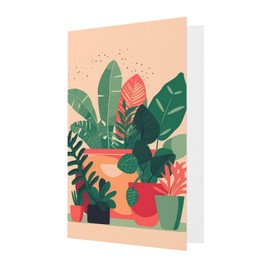 WYJLTTYT Indoor Small Green Plants Greeting Cards Cute Wedding Card Thinking Of You Cards Thank You Cards Blank Cards With Envelopes ï¼Œ4 X 6 Inch