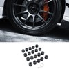 DERCLIVE 20pcs 17mm Plastic Wheel Bolt Nut Cover Caps with