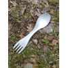 Spork Silver Titanium Outdoor Spork Cutlery Fork Spoon with Nylon