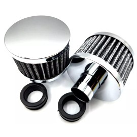 Unbranded 2 pc Washable Short Push On Style Valve Cover Breathers Fits 1.25" ID Hole, Pair