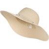 styleBREAKER 04025043 Women's Straw Hat Paper Straw with Pearl Band