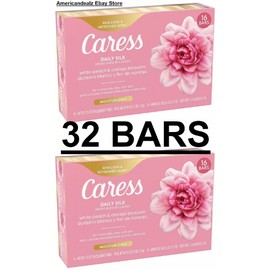 32 BARS - Caress Silkening Beauty Bar, Daily Silk, Floral Oil Essence (3.75 oz)