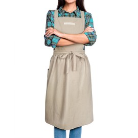 SPDYCESS Aprons Japanese Style Cooking Apron Women with 2 Pockets Cross Back Soft Cotton Cooking Apron Kitchen Apron Baking Apron for Kitchen Restaurant Cafe Cooking Apron