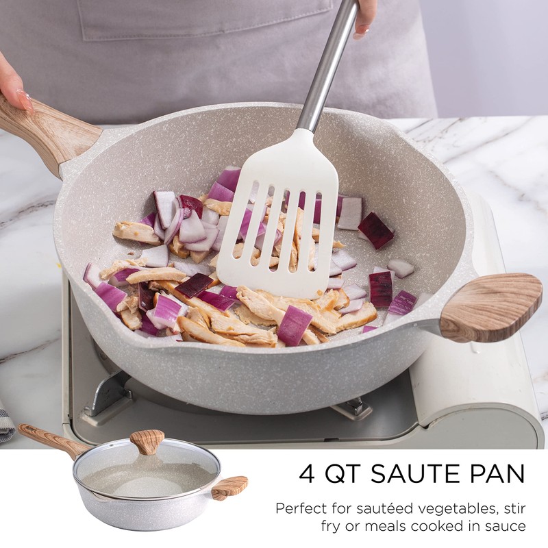 Country Kitchen Non-Stick Cast Aluminum Cookware Set - Durable Kitchen
