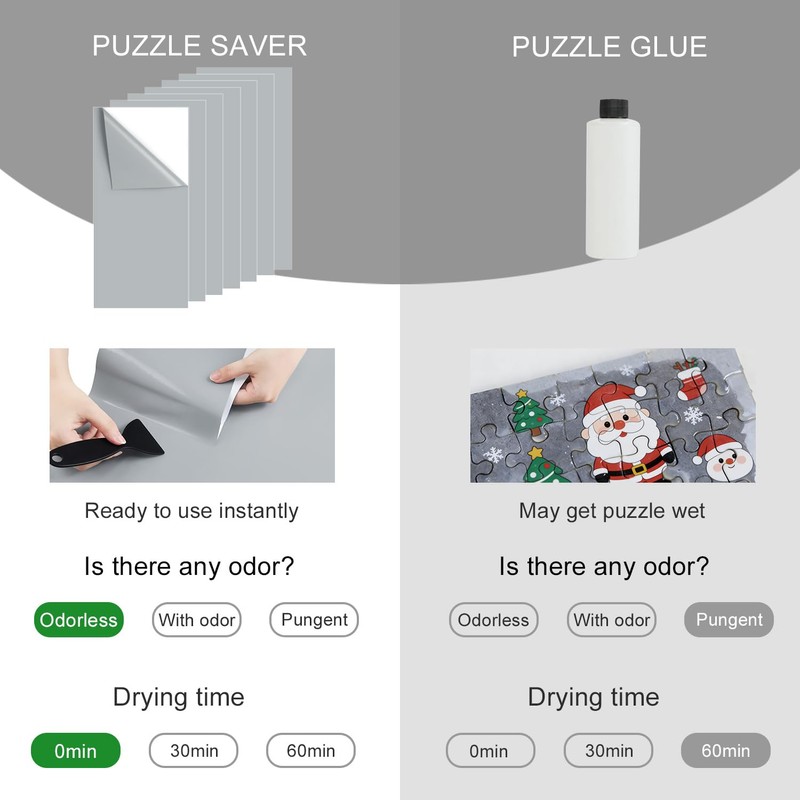 48 Puzzle Saver Sheets, Peel & Stick, Preserve 8 x