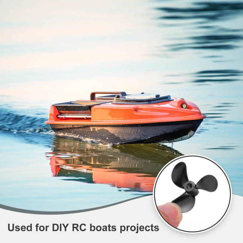 sourcing map RC Boat Propeller, 3 Blades Propellers 4mm Hole