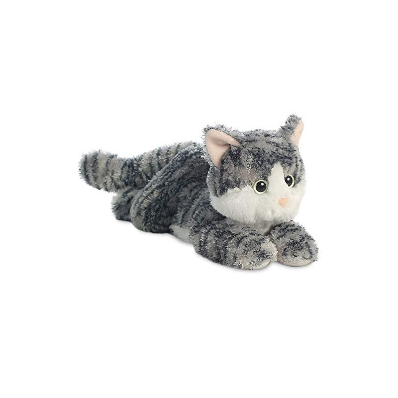 Aurora, 31538 Flopsies Lily Cat, 30 cm, Plush Toy, Grey