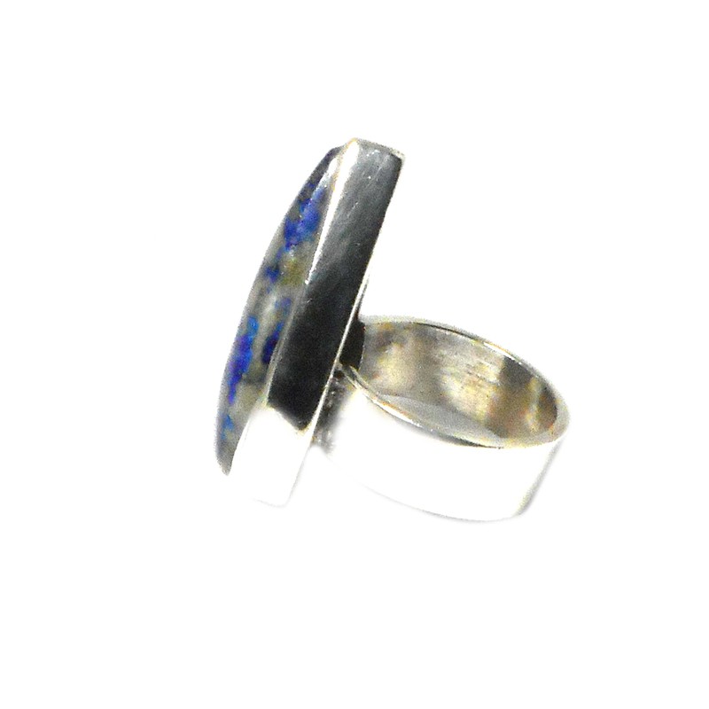 LAPIS LAZULI Sterling Silver 925 Gemstone Ring (Size L) -