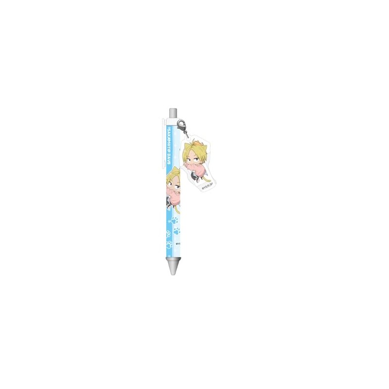SAKAMOTO DAYS Asakura Shin Ballpoint Pen with Charm, Stick-on Nyan
