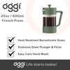 Oggi Borosilicate Glass French Press Coffee Maker (20oz)- 5 Cup