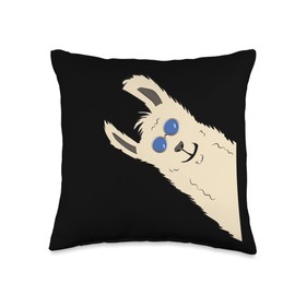 Just an Ordinary Artist who loves animals Animal Selfie Llama with Sunglasses | Funny Alpaca Throw Pillow, 16x16, Multicolor