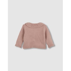 Gocco Baby Girls' Jacket with Ruffle Collar Jumper, pink