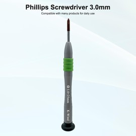Precision Phillips Screwdriver 2.5mm, Small Phillips Screwdriver for Cross Recess Screw, Anti-slip Grip, S2 High Alloy Steel Head, Magnetic Tip, Rotary Cap