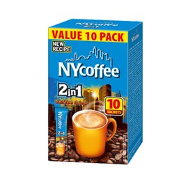MOKATE® NYCOFEE 2in1 Instantkaffee Classic | 10 Sticks x 10g | Instant Kaffee Getränkepulver aus löslichem Bohnenkaffee Smooth & Creamy Pulver Getränke Cremiger Geschmack Intensives Aroma