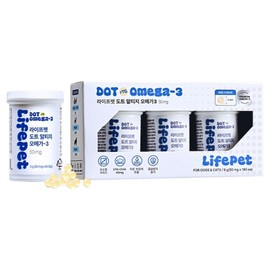Life Pet Pet CSP Container Dot Rtige Nutrient 50mg 3p, 1 piece, Omega 3, 180 tablets / 라이프펫 반려동물 CSP용기 도트알티지 영양제 50mg 3p, 1개, 오메가3, 180정