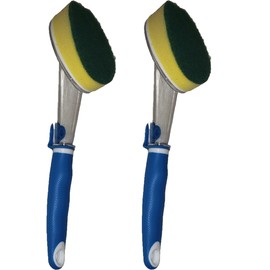 Soap Dispensing Brush Kitchen Bathroom Cleaning Supplies Scrubbing Brush - Pack of 2
