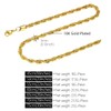 FOCALOOK Gold Chain Men 20inch 3mm Stainless Steel Gold Plated