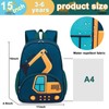 LOIDOU Toddler Backpack Boys 15 Inch Kids Preschool Kindergarten Truck