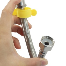 PHITUODA 8 Inch Faucet Supply Line Connector, 1/2 Female x 1/2 Male Supply Line Braided Stainless Steel Hose for Kitchen/Sink/Toilet