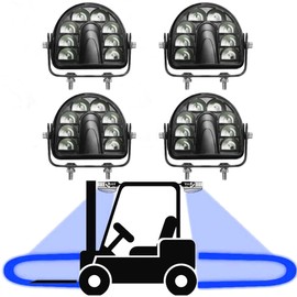ACEGRE [4Pack LED Forklift Light Blue ARC Forklift Safety Lights Warehouse Safe Warning Spotlight Arch Zone 20W DC10-80V for Truck Security Indicator Spotlight Brightness