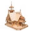 KWASVLYA Vintage Villa 3D Wooden Puzzle,3D Puzzles for Adults and