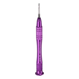 HARFINGTON Precision Slotted Screwdriver 1.5x25mm Magnetic Flat Head Mini Pen Style Screw Driver with Non-slip Handle for Eyeglasses Watch Laptop Electronic, Purple