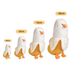 shownicer Plush Toy Banana Duck Stuffed Toy, Kawaii Duck Plush, Banana Cuddly Toy, Plush Cushion, Soft Toy, Throw Cushion Cuddly Toy, Gift Filled for Children, Girls, Boys, 30 cm