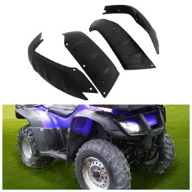 HECASA Fender Flares Kit Compatible with 2004-2007 Honda TRX350 TM FM FE TE / TRX400 FA FGA Rancher Fender Flaps Kit Mud Guards Front & Rear Black 4 Pcs