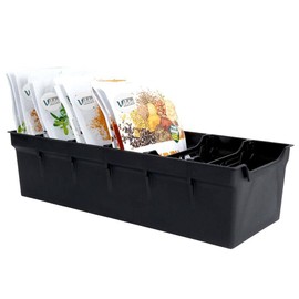 Vilde Kitchen Organiser Spice Container Storage Box for Spice Bags Black 30 x 13 x 8 cm