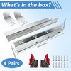 4 Pairs Undermount Drawer Slides 18 inch Undermount Soft Close