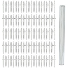 Litoexpe 100 Pcs Double-Head Skirting Thread Seamless Nail, Skirting Line Nail Without Marks, Invisible Security Screws Equipped with 1 Pcs Nail Specific Sleeve Tool