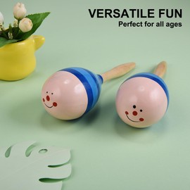 Maracas for Adults Kids, 2 Pcs 9 Inch Wooden Maraca for Party Favors