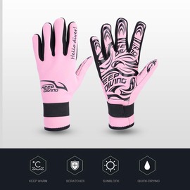 Neoprene Diving Gloves, 3mm Warm Wetsuit Winter Gloves with Five Fingers, Swimming Protection Gloves for Diving, Snorkeling, Paddling, Surfing, Kayaking