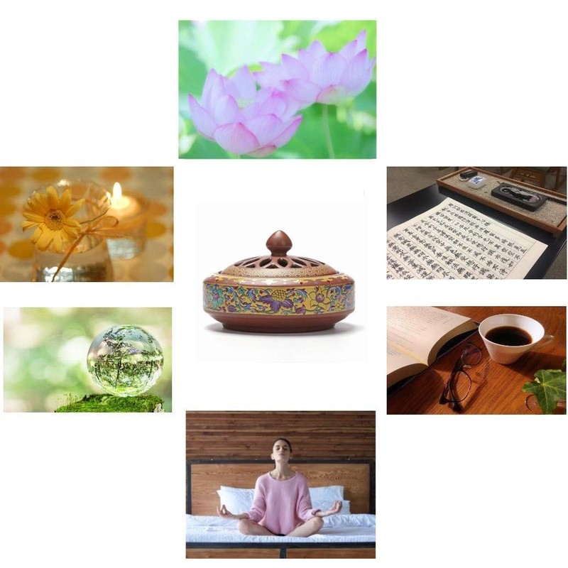 Incense Burner Aroma Incense Incense Holder Ceramic Set Tabletop Interior