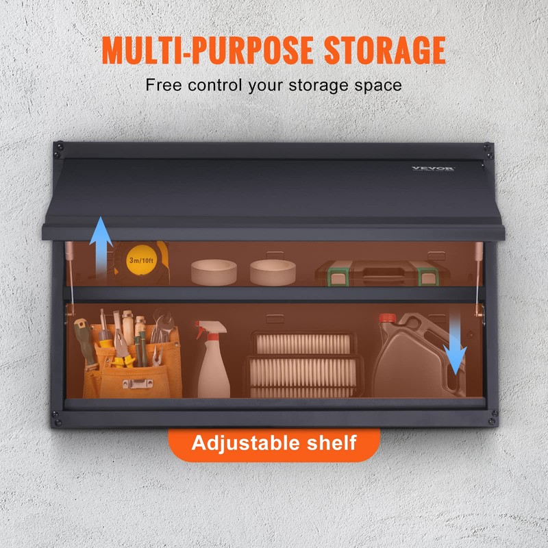 VEVOR Metal Storage Cabinet, 120lbs Load Capacity per Shelf, 20''