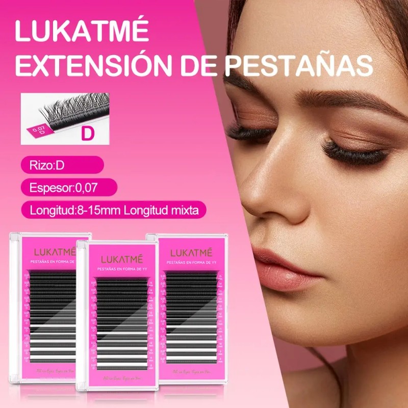 Extensiones De Pestañas Yy 8-15mm Mix Pestañas Lukatmé
