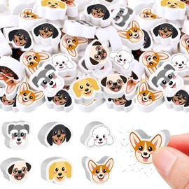 72 Lindos Borradores de Perros Regalos de Regreso a Escuela para Niños Borradores de Lápiz de Animales Mini Borrador de Personajes Kawaiipara Recompensas Fiestas de Cumpleaños, 6 Estilos