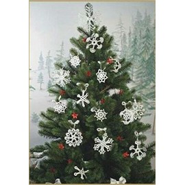 Anchor Canvas, 100% Cotton, Blue Crocheted Snowflakes Kit, Durchmesser: 8 to 14,5