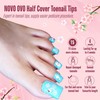NOVO OVO Fake Toe Nail Tips Sharp Square Half Cover,