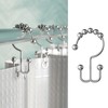 Maytex Shower Curtain Hooks, Shower Curtain Rings, Rust-Resistant Decorative Double