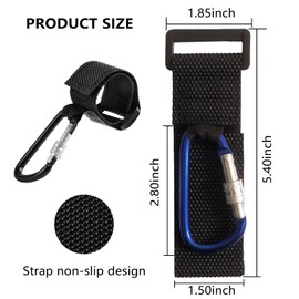 Stroller Hooks for Bags - 4 Pack Toddler Stroller Attachment & Luggage Hook, Universal Pushchair Carabiner Clips for Pram, Stroller Accessories (Black and Blue)